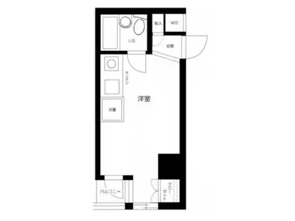 グローリア初穂音羽(ワンルーム/2階)の間取り写真