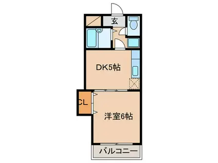 ラ・フィオーレ上新庄(1DK/4階)の間取り写真