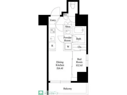 グラシアプレイス東陽町(1DK/3階)の間取り写真