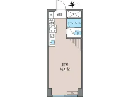 山王アーバンライフ(ワンルーム/10階)の間取り写真