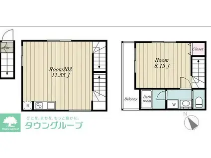 BHテラス蒲田(1LDK/2階)の間取り写真