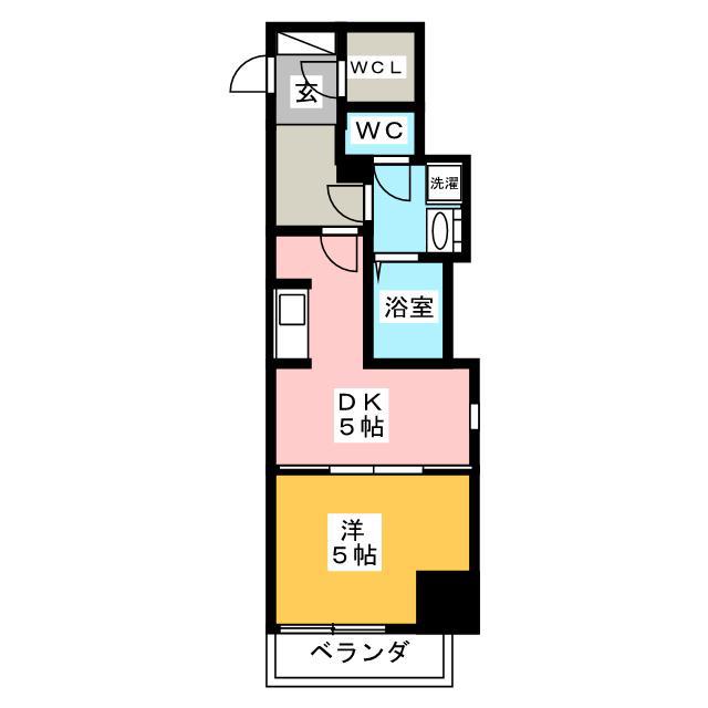 目白MY VILLAGE(1DK/5階)の間取り写真