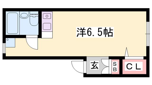 ルミナス(ワンルーム/1階)の間取り写真