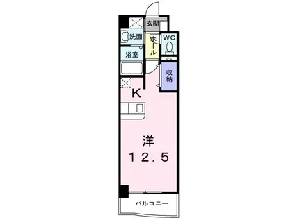 レジェンド・ヒルOGVI(1K/2階)の間取り写真