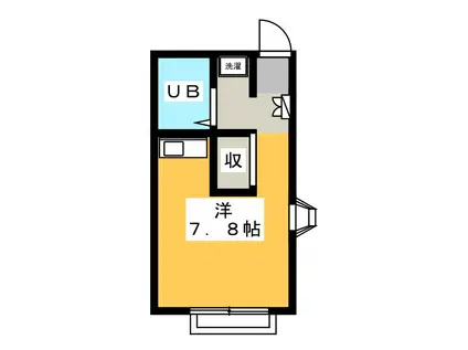 レスポアール鳥坂(ワンルーム/2階)の間取り写真