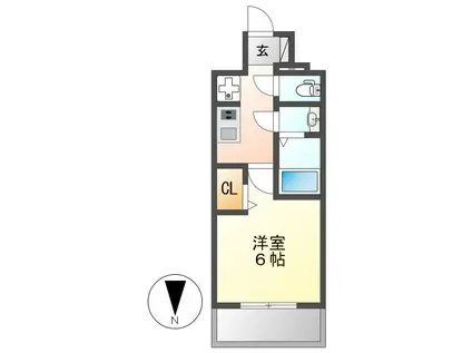 プレサンスNAGOYAシティオ(1K/10階)の間取り写真