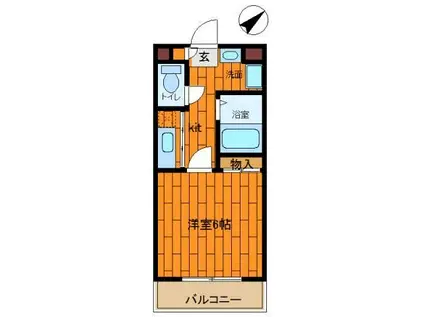 APRIRE(1K/3階)の間取り写真