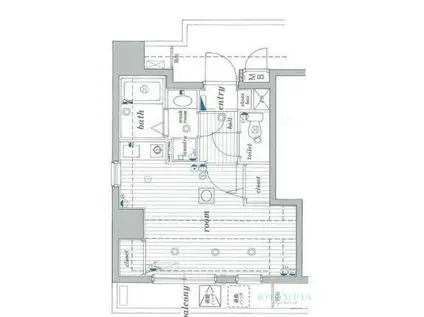 ミリオンステージ西早稲田壱番館(1K/2階)の間取り写真