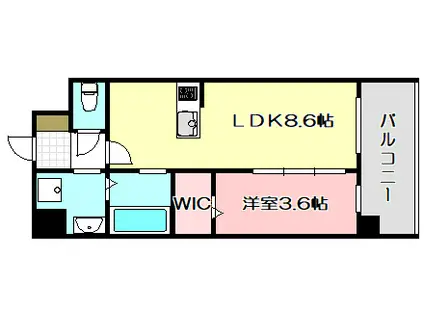 ESTONE HIGASIOSAKA(1LDK/10階)の間取り写真