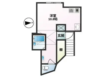 ハレマリノ豪徳寺(ワンルーム/2階)の間取り写真