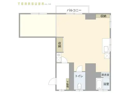 エクセル賀来北(1LDK/2階)の間取り写真