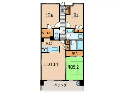 PARKHOMES成増マ-クレジデンス(3LDK/2階)の間取り写真
