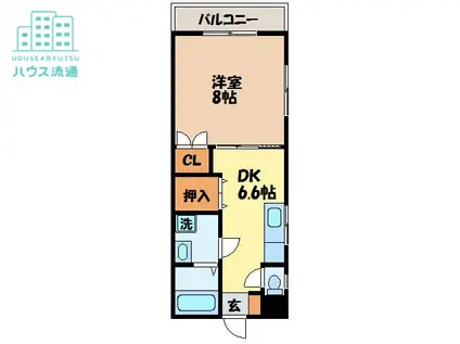 サンハイツアリーナ(1DK/2階)の間取り写真