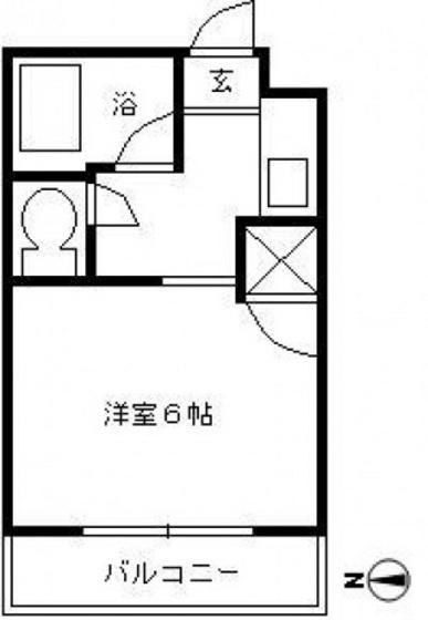 AKKマンション(1K/2階)の間取り写真