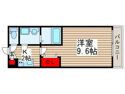 ROBOT HOUSE清瀬(1K/3階)の間取り写真
