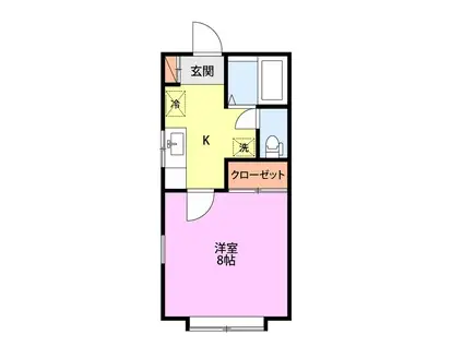 メゾン・ド・ボラール(1K/1階)の間取り写真