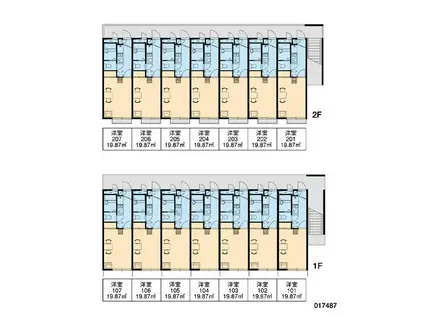 レオパレスエクセル(1K/1階)の間取り写真