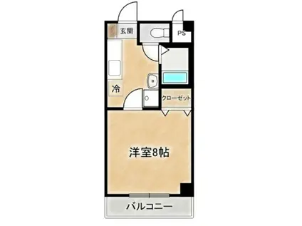 グランドール武蔵浦和(1K/2階)の間取り写真