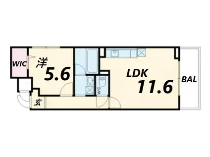 グレイスリンデンバンV(1LDK/2階)の間取り写真