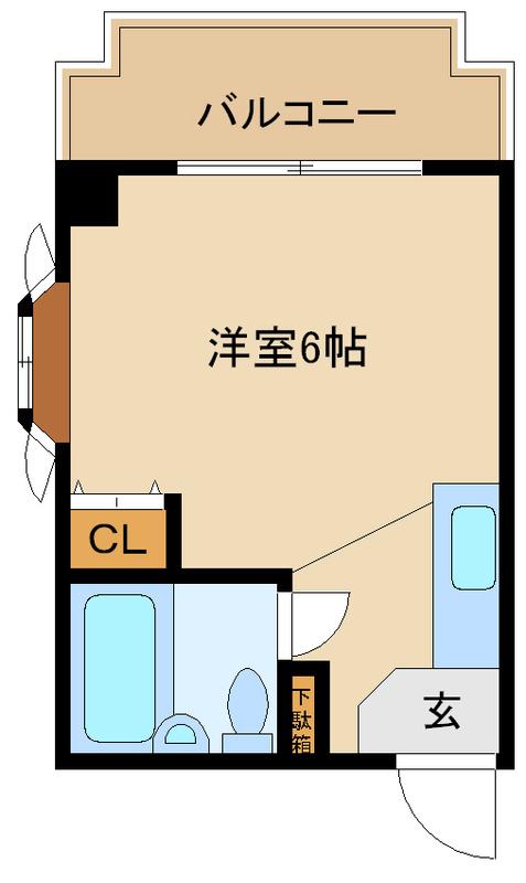 パウゼ河内長野駅前(1K/2階)の間取り写真