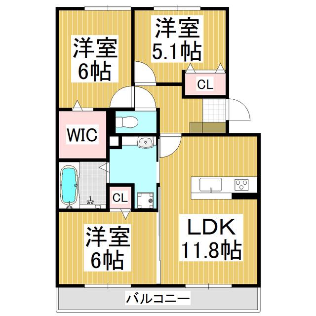 RIZIERE(3LDK/1階)の間取り写真