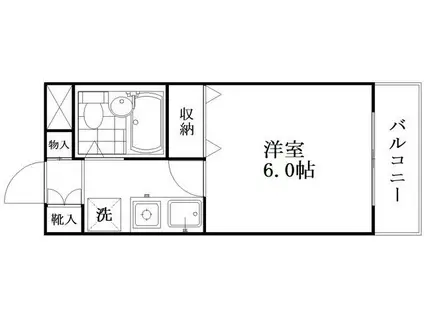 メゾン・ド・オンブラージュ(1K/4階)の間取り写真