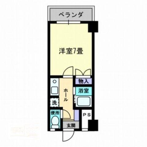 ロゼ三条(1K/2階)の間取り写真