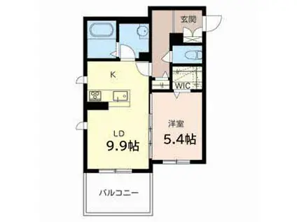 MAISON DE RAFFINE(1LDK/2階)の間取り写真