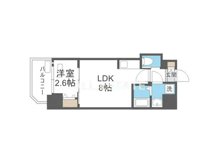 スワンズシティ大阪クレアスト(1LDK/3階)の間取り写真