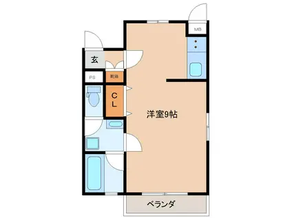 共和コーポ第11新地(ワンルーム/2階)の間取り写真