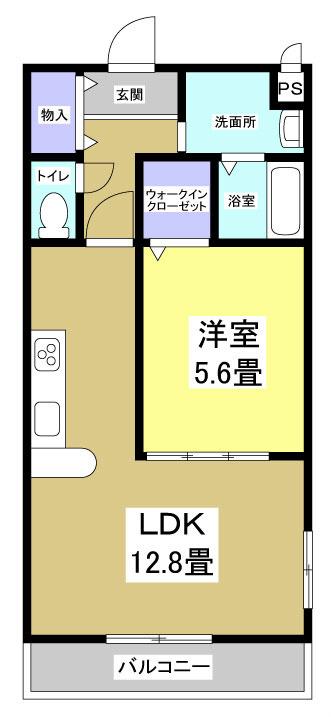 ラパノス(1LDK/1階)の間取り写真