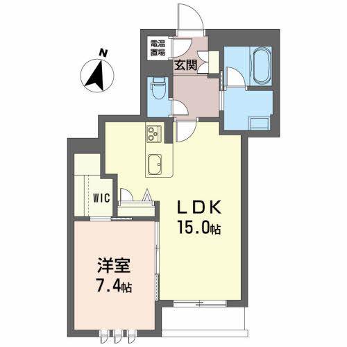 シティプラザ長者(1LDK/1階)の間取り写真