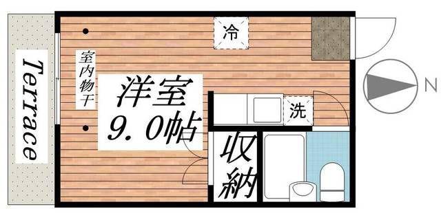 メゾンドパイン(ワンルーム/1階)の間取り写真