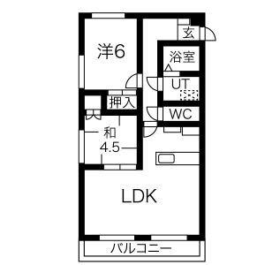 ルモン・エスト(2LDK/3階)の間取り写真