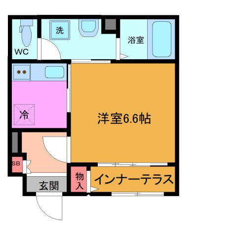 ハイムフェリクス(1K/1階)の間取り写真