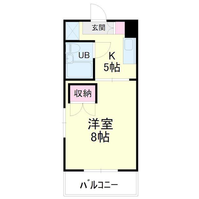 ジュネス陽向(1K/3階)の間取り写真