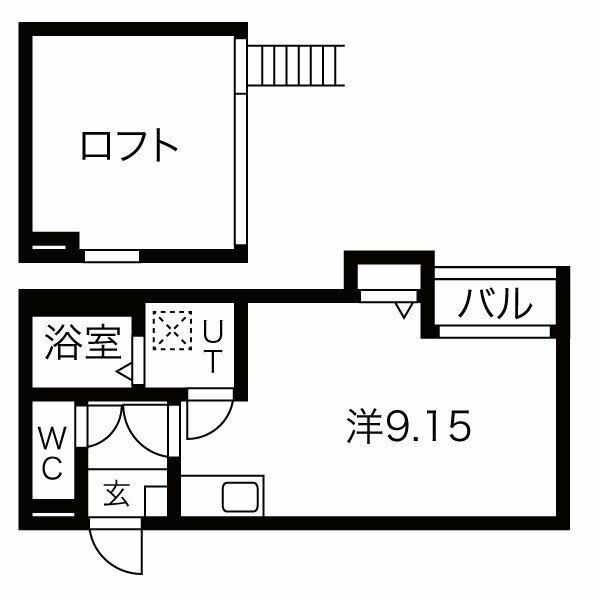 PATINA平安通(ワンルーム/2階)の間取り写真