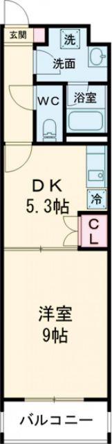 レジディア東桜(1DK/4階)の間取り写真