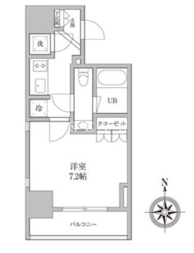KDXレジデンス神田(1K/4階)の間取り写真