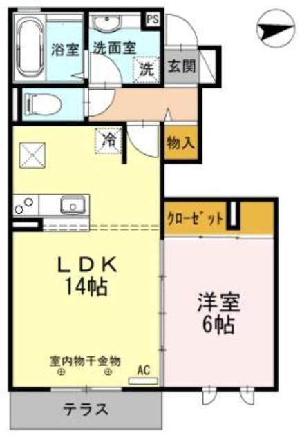 EXCELLENT(1LDK/1階)の間取り写真