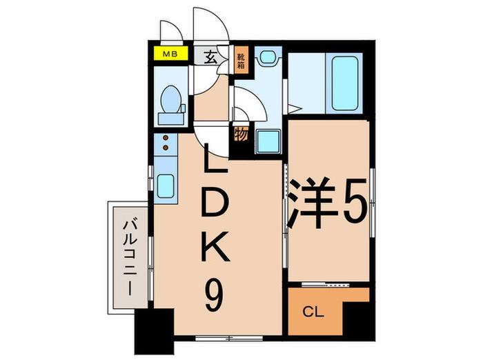 エフパークレジデンス横浜反町3261(1LDK/3階)の間取り写真