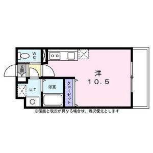 レインボータウン24(1K/5階)の間取り写真