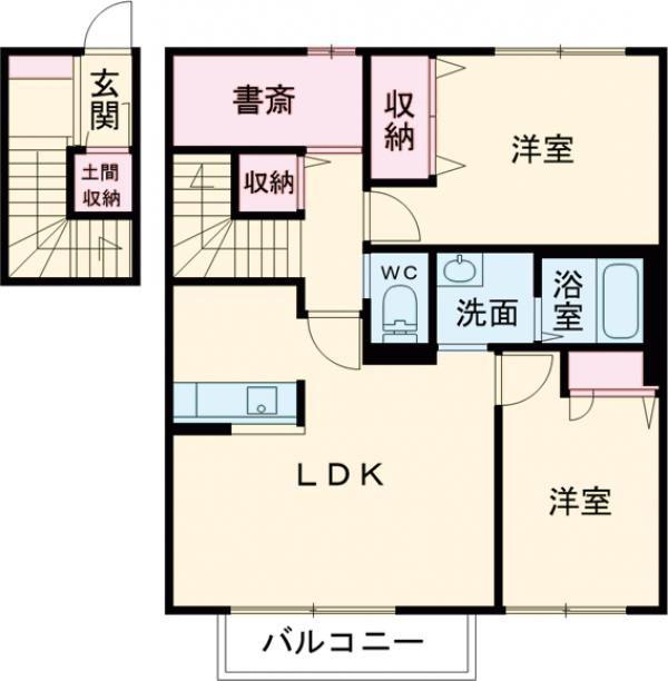 メゾン・すこやか(2SLDK/2階)の間取り写真
