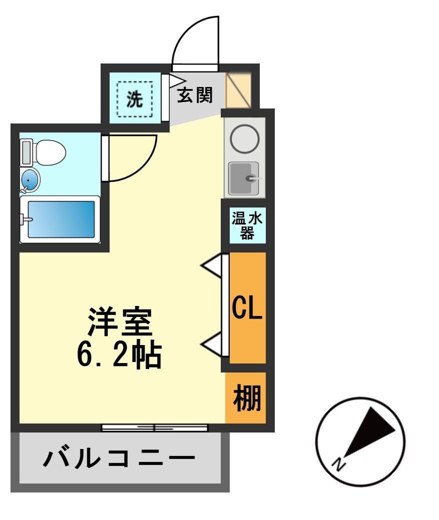 シティハイツ新小岩(ワンルーム/8階)の間取り写真