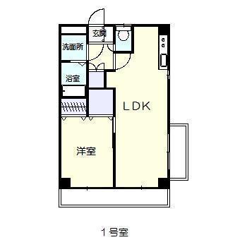 SKBLD(1LDK/5階)の間取り写真