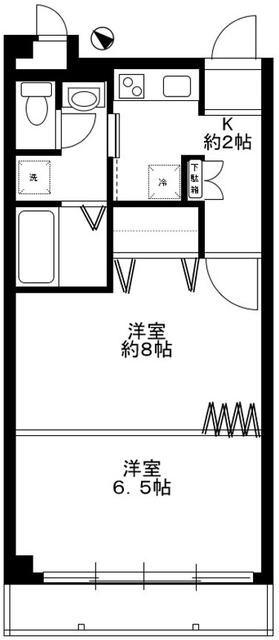 フォレスタパレス(2K/3階)の間取り写真