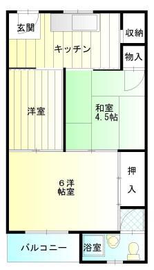 グランディア東神戸(3K/3階)の間取り写真