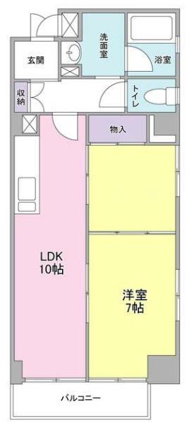 EASE PLACE 多摩川(2LDK/3階)の間取り写真