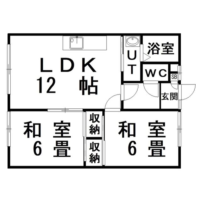 ラ・フランセL(2LDK/2階)の間取り写真