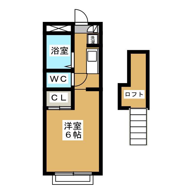 椿森レジデンス(ワンルーム/1階)の間取り写真